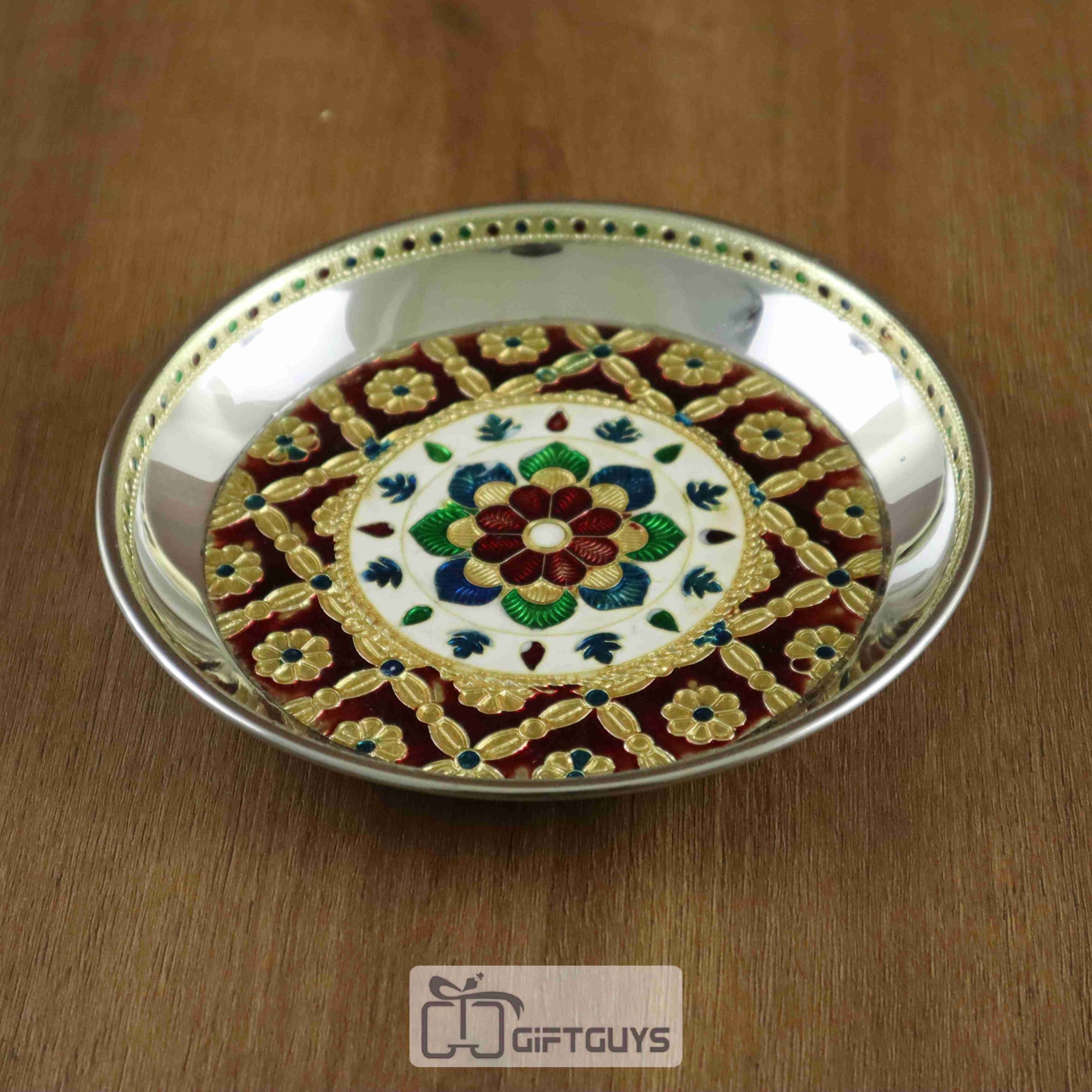 Meenakari Pooja Plate (6.25 inch)