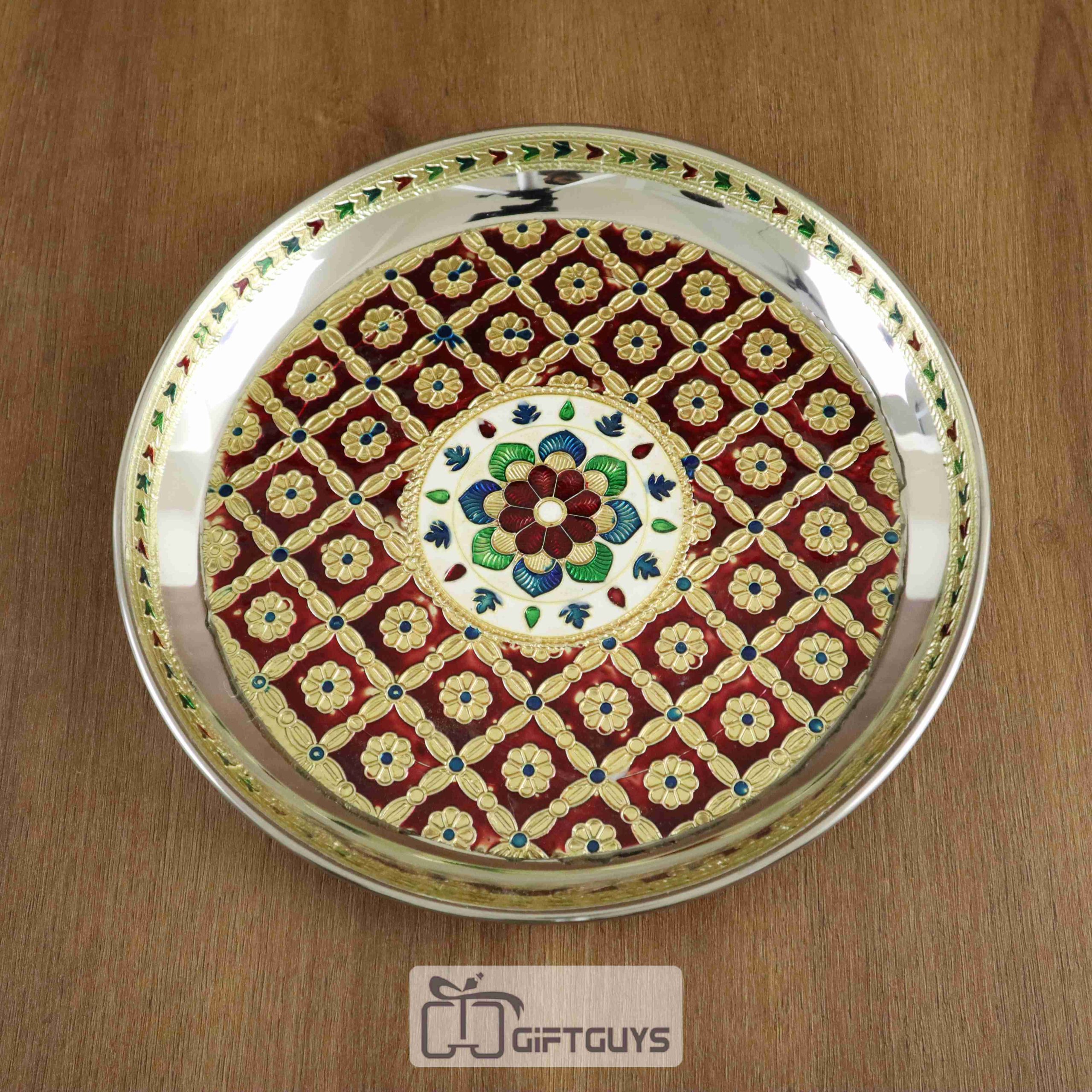 Meenakri Pooja Plate ( 9 inch )