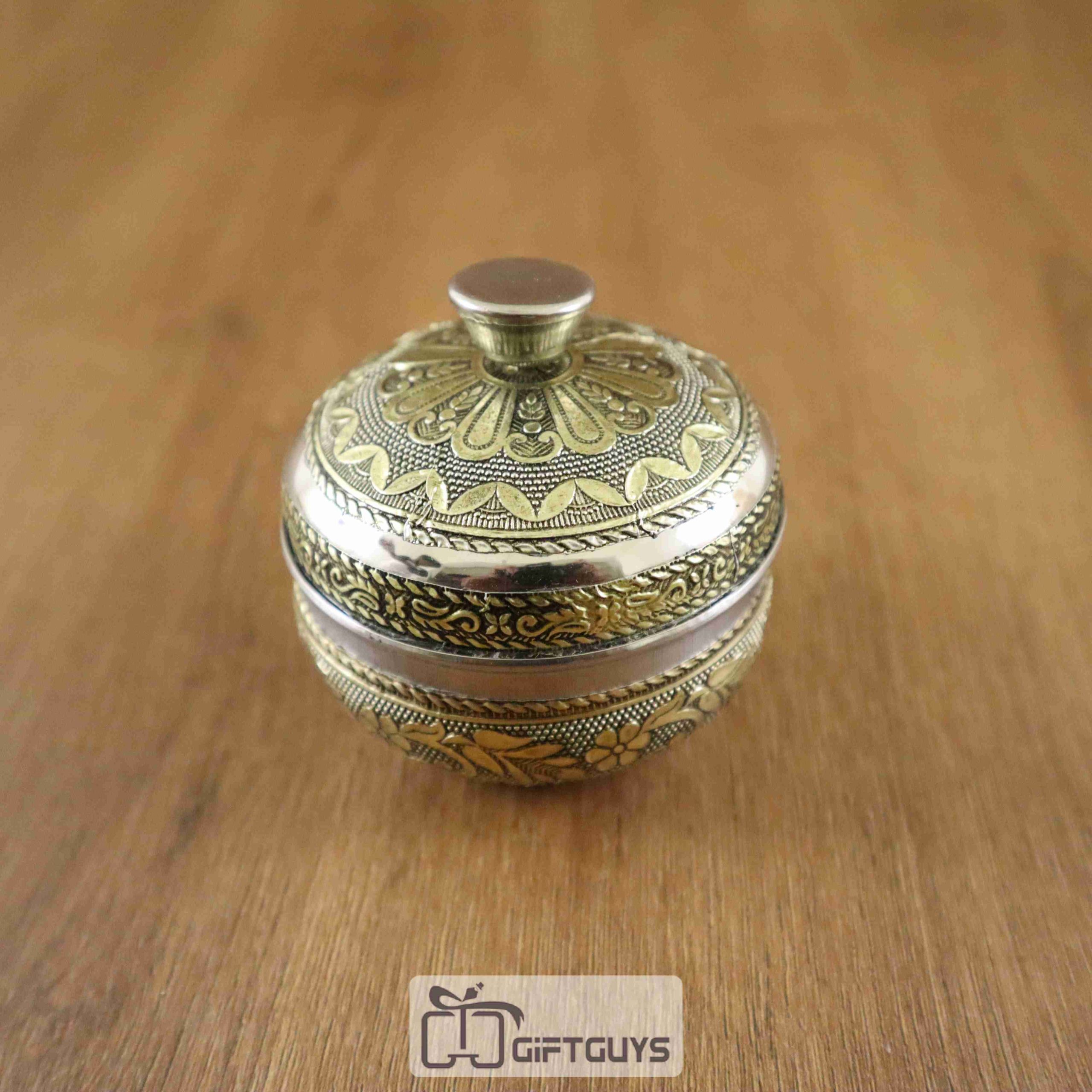 Oxidised Kumkum Box 2.5 inch