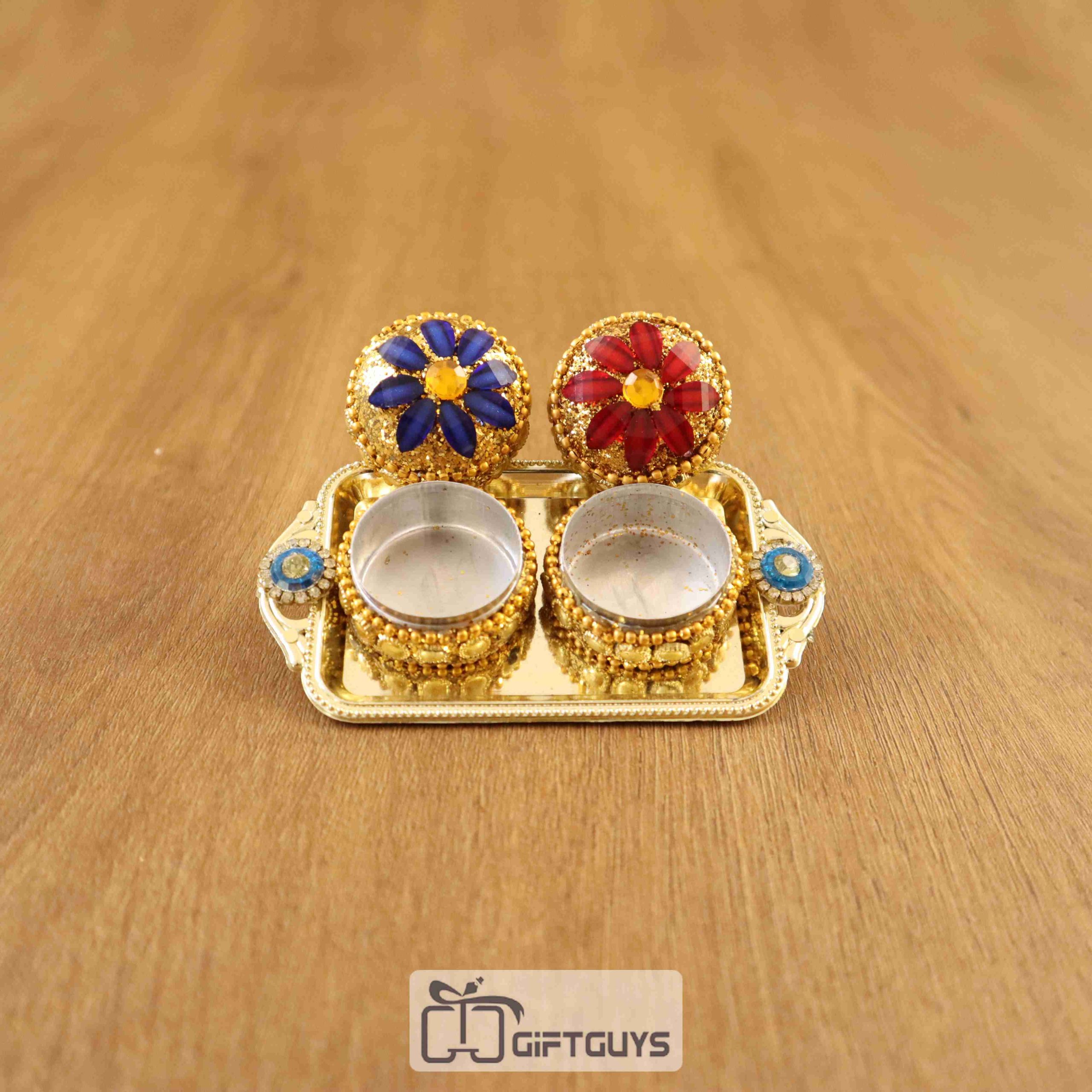Vibrant Ston Kumkum Box