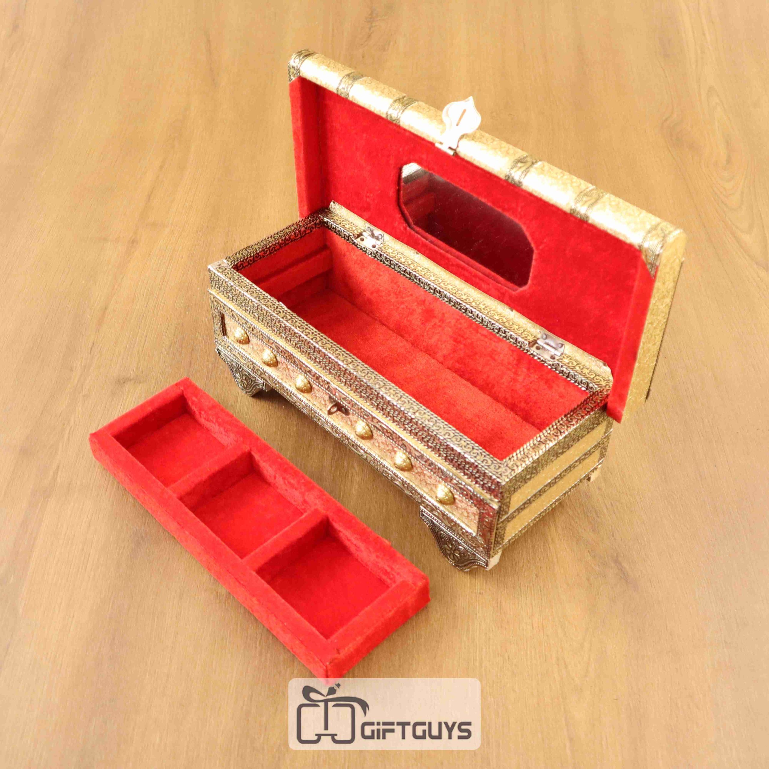 Wooden Decorative Pitari ( Sandook ) 13 X 5 inch