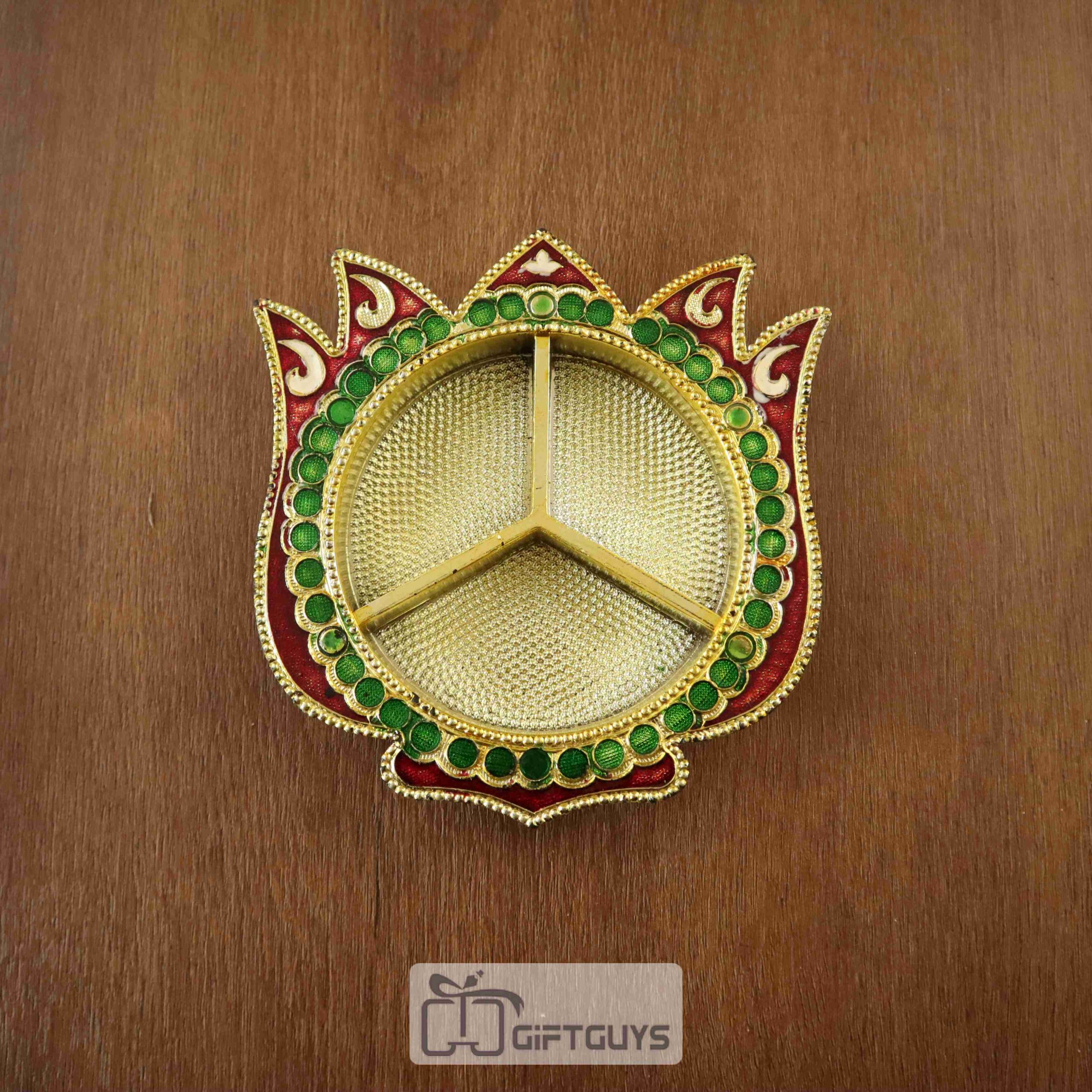 Unique Shaped Pooja (Kumkum) Plate