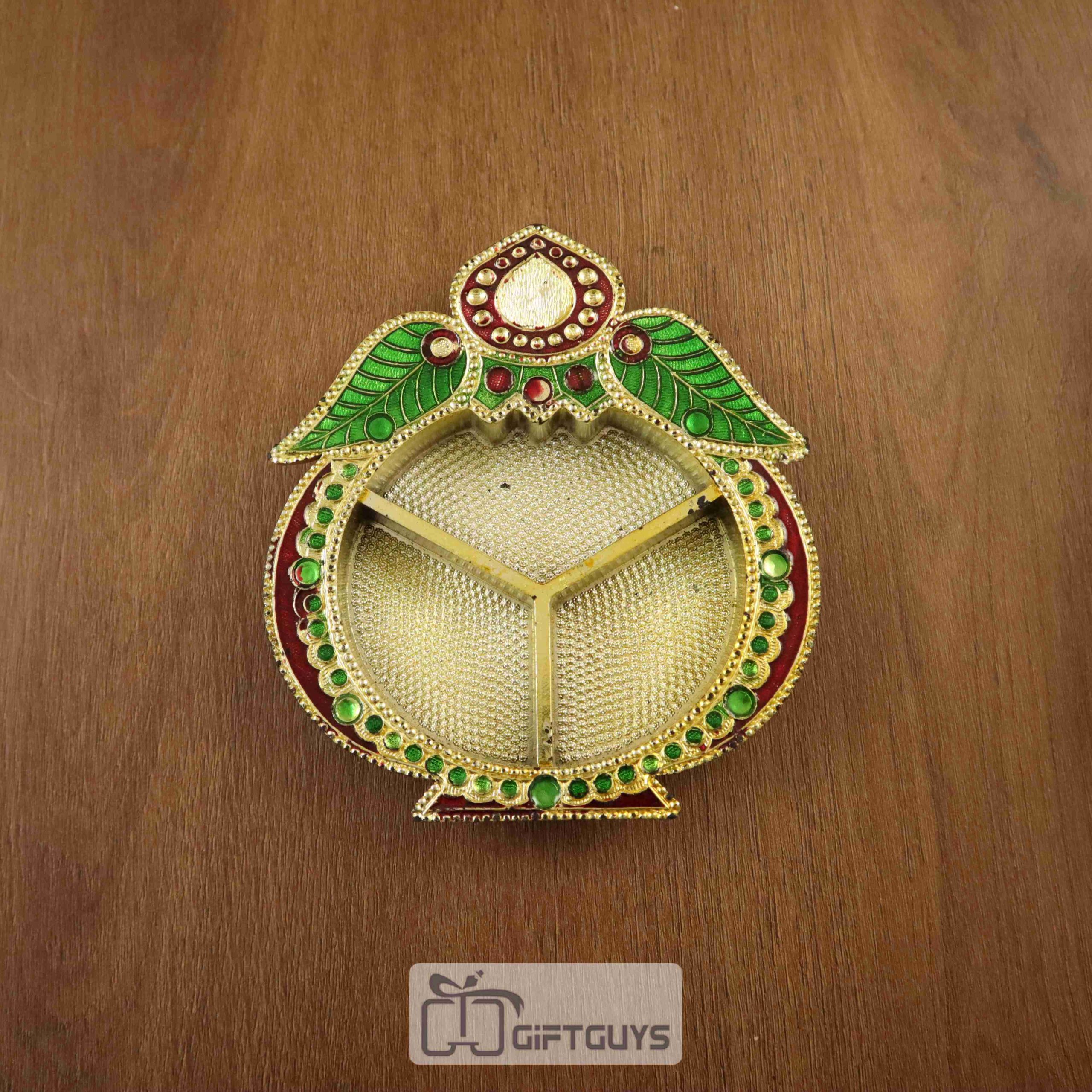 Unique Shaped Pooja (Kumkum) Plate