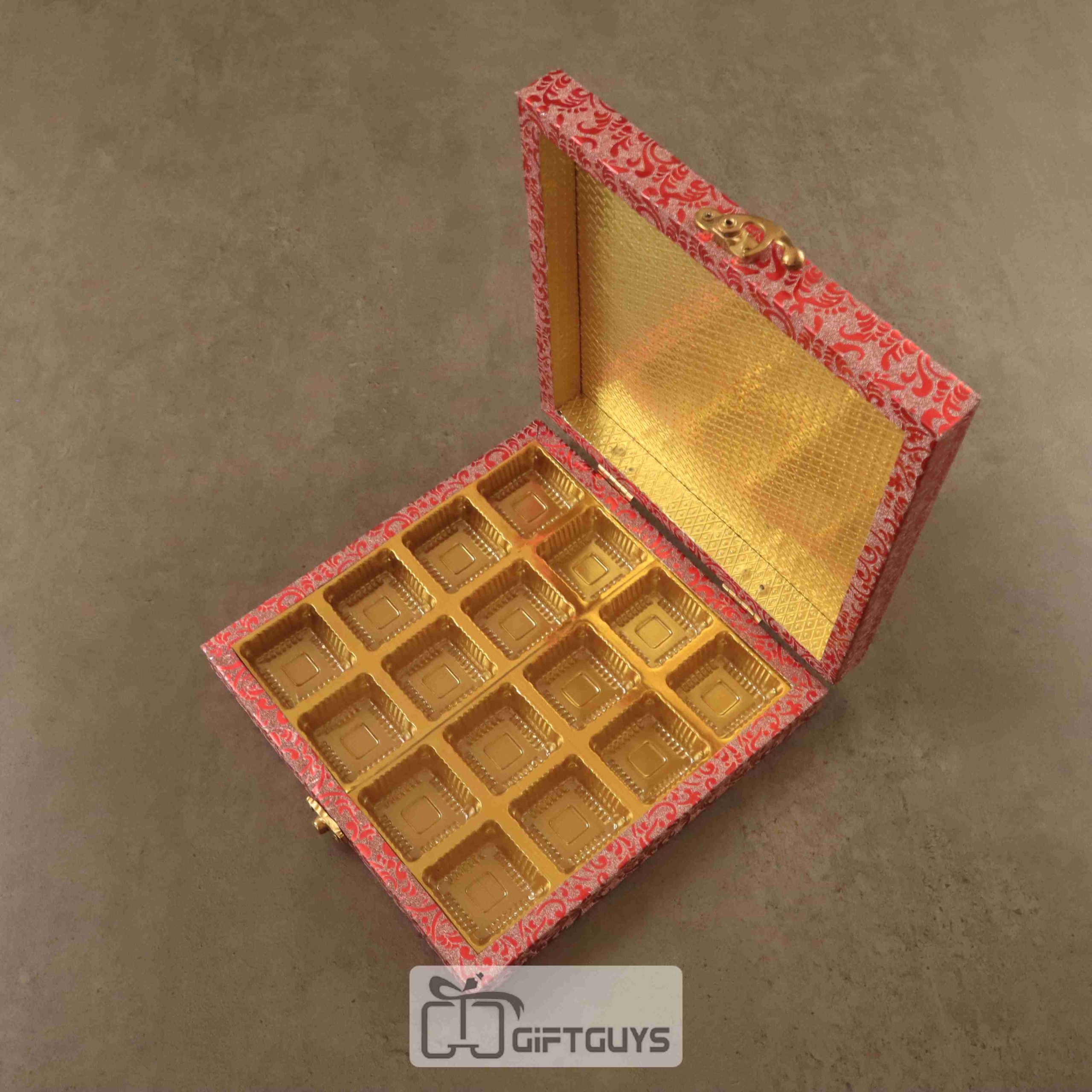 Red Chocolate Box 16 Cavity