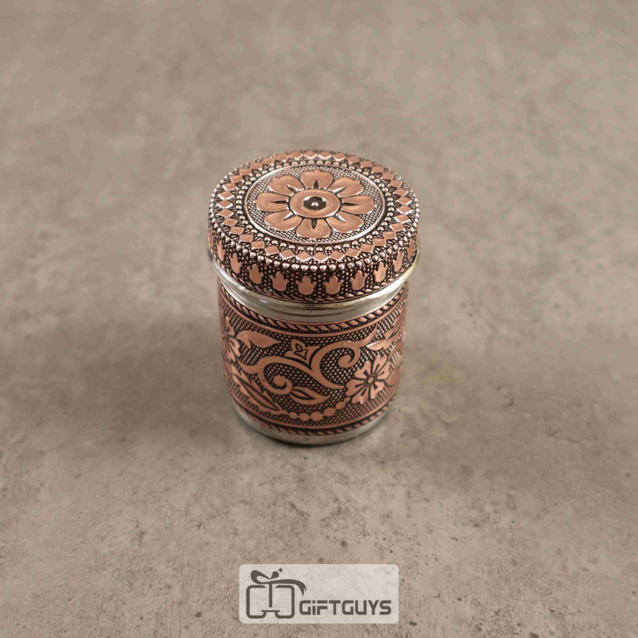 Stainless Steel oxidised Small Container