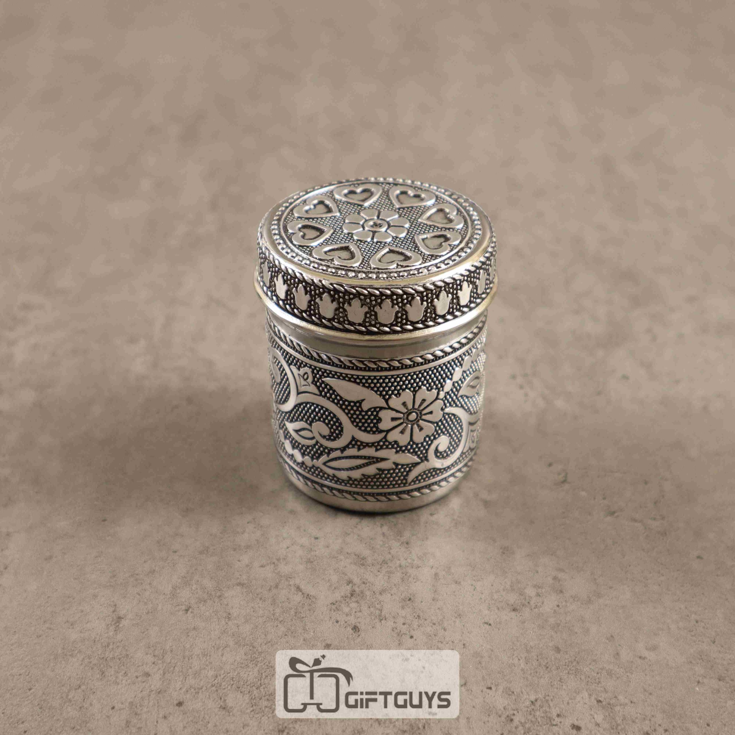 Silver Oxidised Small Size Container