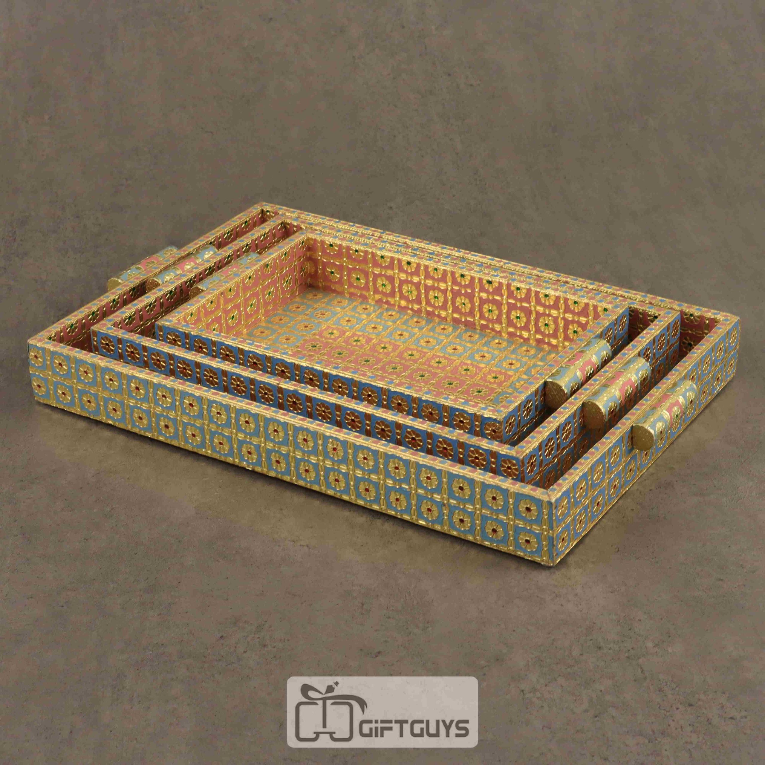 Meenakari Tray in 3 Different Size