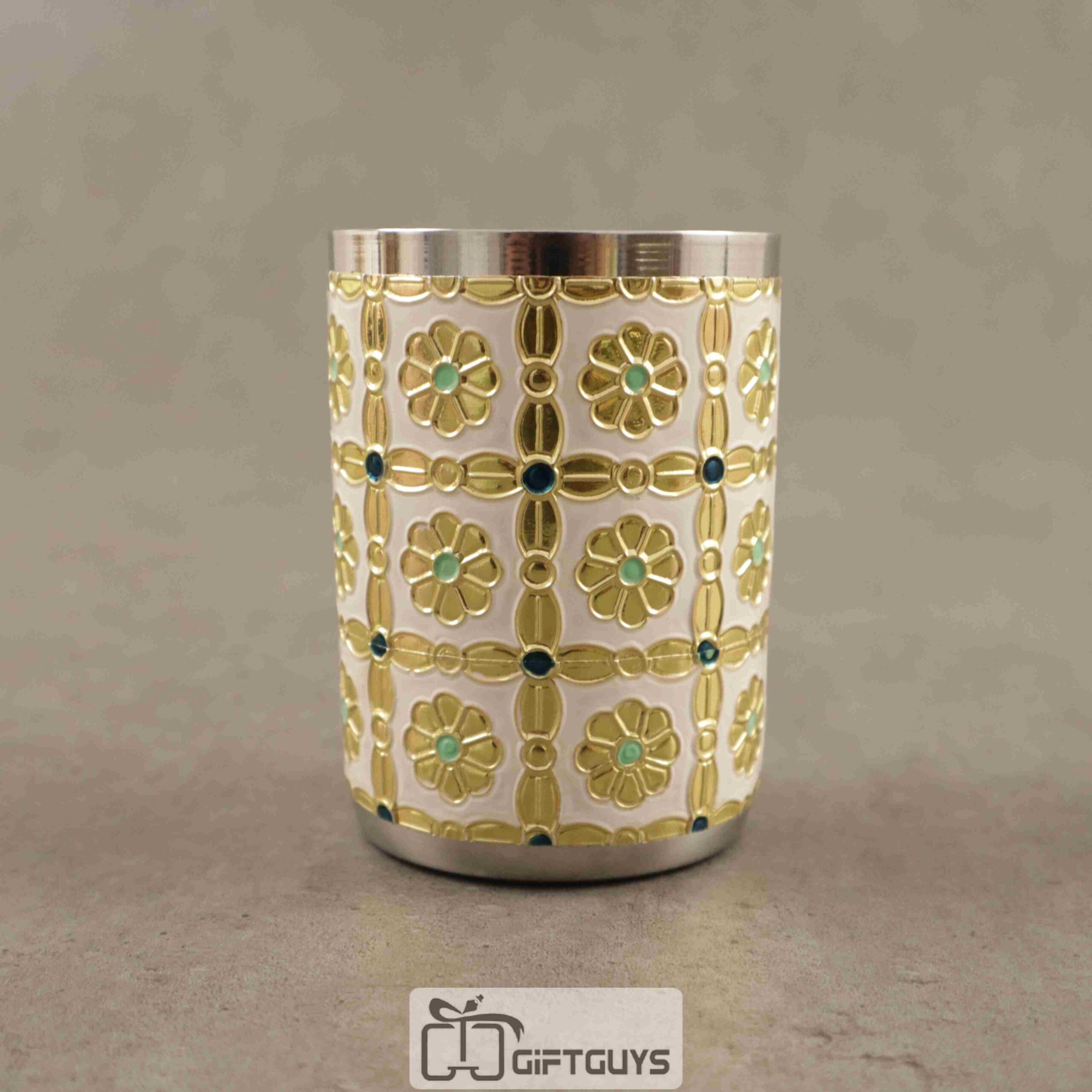 Meenakari Glass White Colour