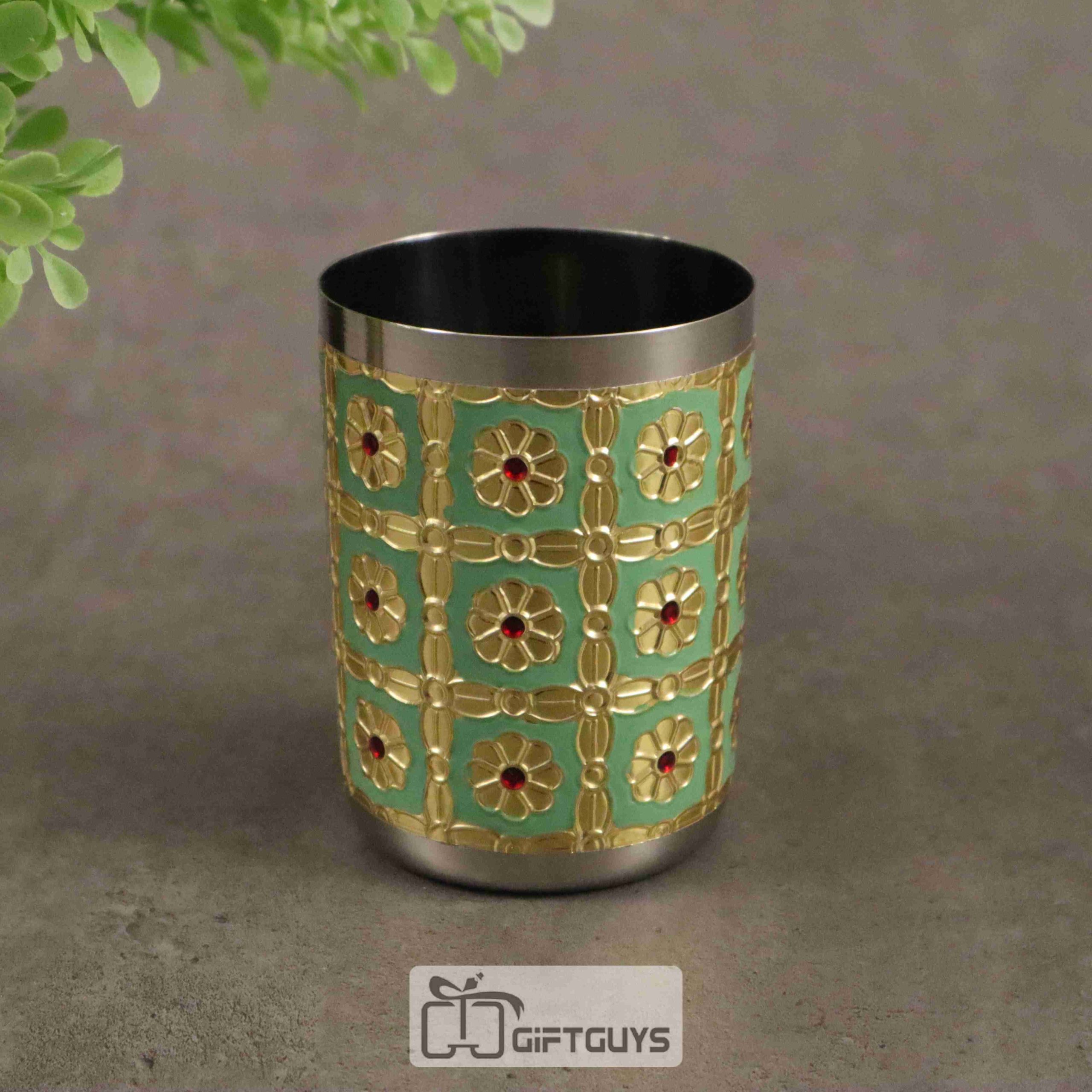 Meenakari Glass Light Green Colour