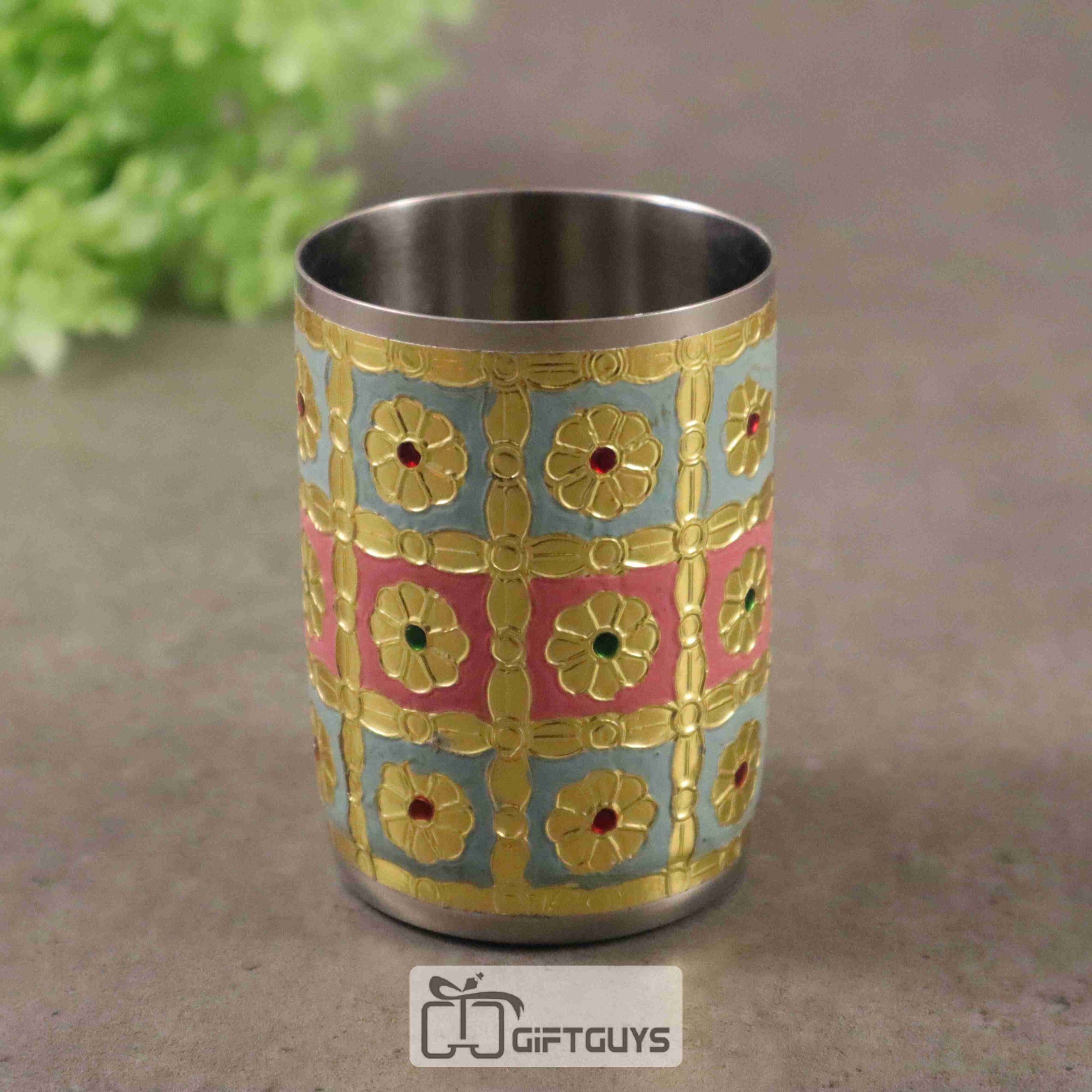 Meenakari Glass Floral Design